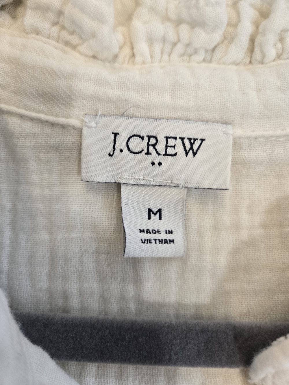 J. Crew Cream Gauze Ruffled Neck Sleeveless Top - Picture 8 of 9